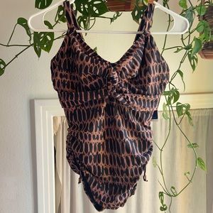 Print One Piece Swimsuit NWT